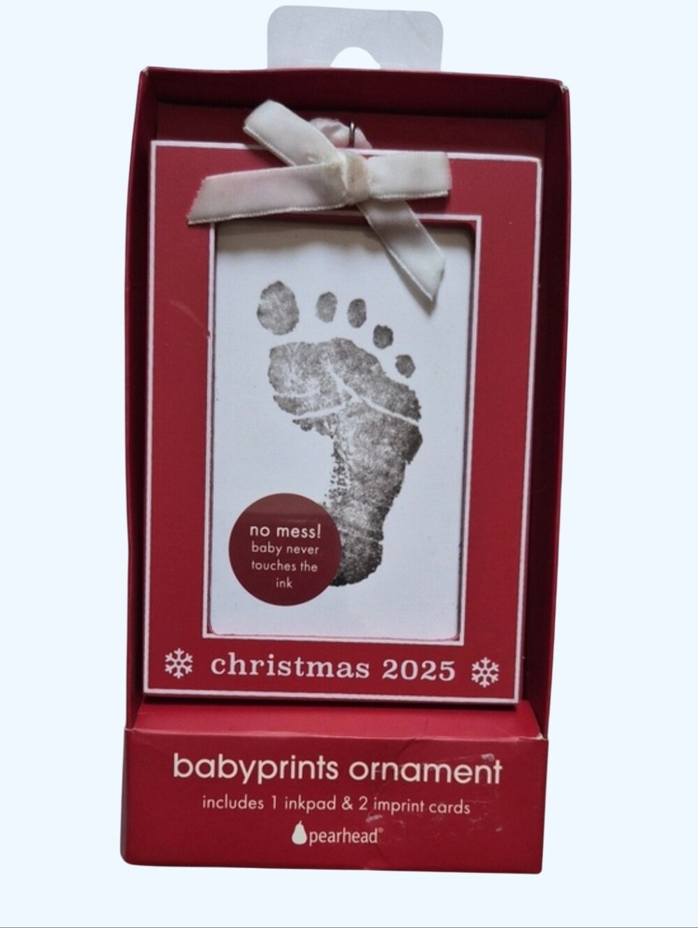 Christmas 2025 Pearhead Babyprints Ornament